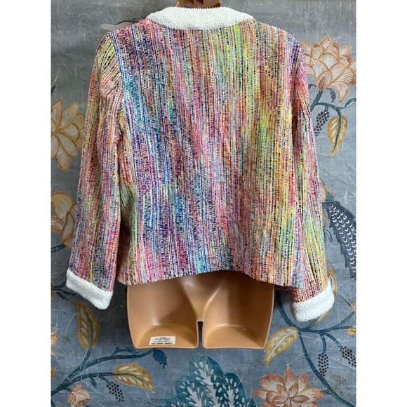 New Anna Sui Kaleidoscope Terry Tweed Jacket size 8 - Picture 8 of 10